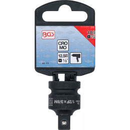 Adaptateur de clé à douille à choc | femelle 12,5 mm (1/2") - mâle 10 mm (3/8")