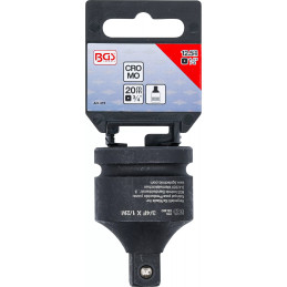 Adaptateur de clé à douille à choc | femelle 20 mm (3/4") - mâle 12,5 mm (1/2")