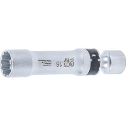 Douille articulée à bougie douze pans avec ressort de retenue | 10 mm (3/8") | 16 mm