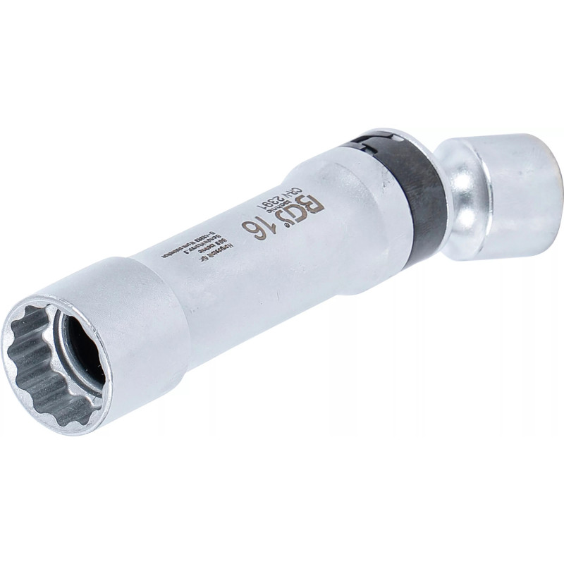 Douille articulée à bougie douze pans avec ressort de retenue | 10 mm (3/8") | 16 mm