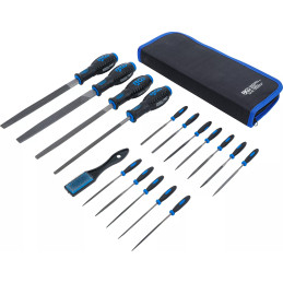 Jeu de limes d’atelier et de limes aiguilles | 17 pièces