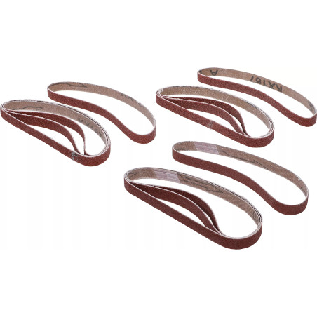 Jeu de bandes à poncer | pour art. 8853 | 10 mm x 330 mm | K 60 - 80 - 120 | 12 pièces