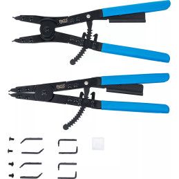 Jeu de pinces à circlips | pour véhicules utilitaires | pointes échangeables | 400 mm