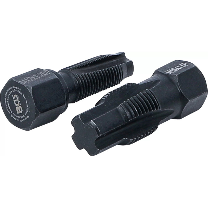 Outil de réparation pour filet de sonde lambda | M18 x 1,5 mm | M12 x 1,25 mm | 2 pièces