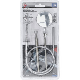 Jeu d’aimant de levage/pincette flexible et miroir d’inspection | 3 pièces