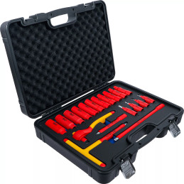 Jeu de douilles à embouts et de douilles conformes VDE | transmission par carré femelle 10 mm (3/8") | 19 pièces