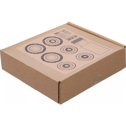 Insert de servante d’atelier 1/6 : jeu de meules de moyeu | pour goujons et boulons d’écrous de roues | 7 pcs.