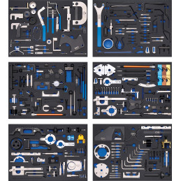 Servante d’atelier | 7 tiroirs | Coffrets de calage | 223 pièces