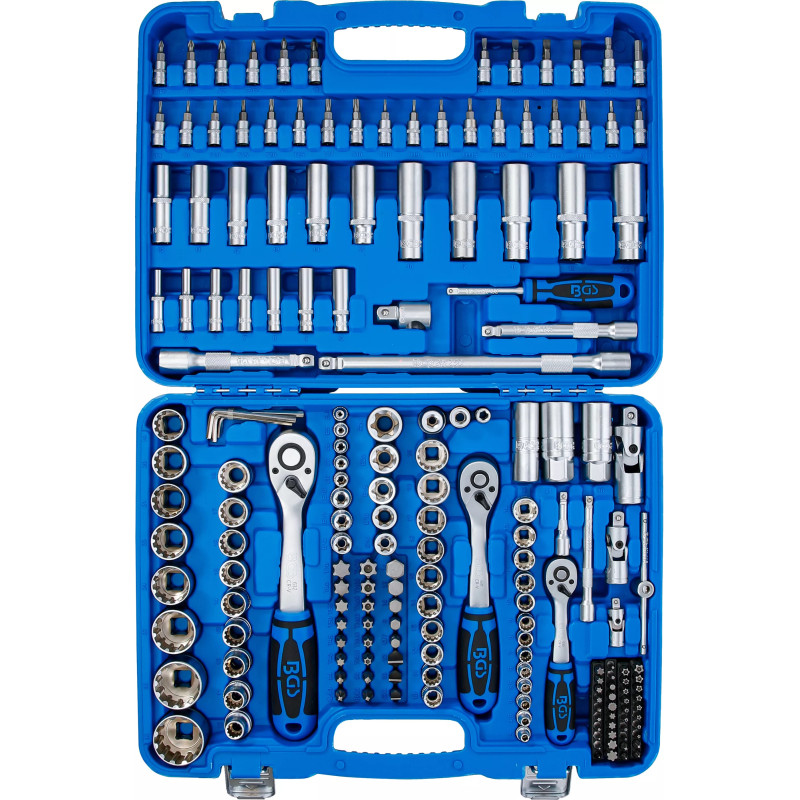 Coffret de Douilles Gear Lock | 6,3 mm (1/4") / 10 mm (3/8") / 12,5 mm (1/2") | 192 pièces