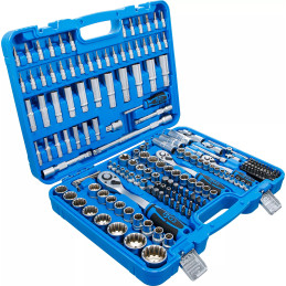 Coffret de Douilles Gear Lock | 6,3 mm (1/4") / 10 mm (3/8") / 12,5 mm (1/2") | 192 pièces
