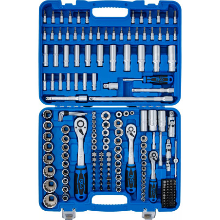 Coffret de Douilles douze pans | 6,3 mm (1/4") / 10 mm (3/8") / 12,5 mm (1/2") | 192 pièces