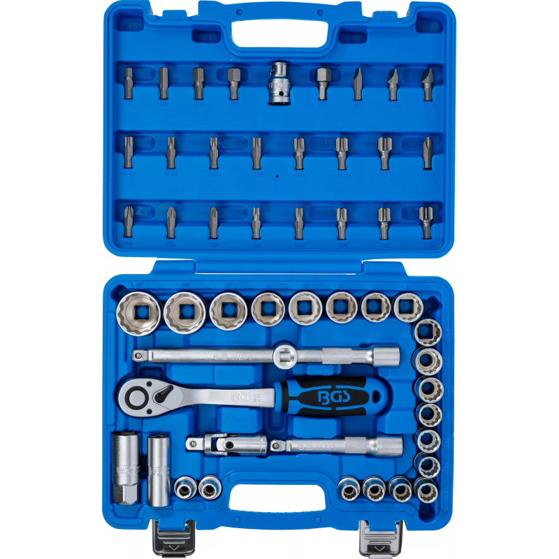 Coffret de Douilles douze pans | 12,5 mm (1/2") | 8 - 32 mm | 51 pièces