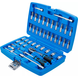 Coffret de douilles avec cliquet traversant | Gear Lock | 4,5 à 25 mm | 52 pièces