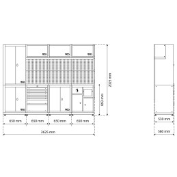 Système d’unité murale | combinaison | bois | 4 modules