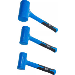 Jeu de maillets de débosselage | anti rebonds | Ø 47 / 55 / 65 mm | 450 / 765 / 1275 g | 3 pièces