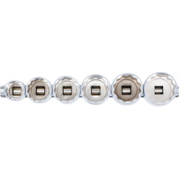 Jeu de douilles, douze pans | 12,5 mm (1/2") | 24 - 38 mm | 6 pièces
