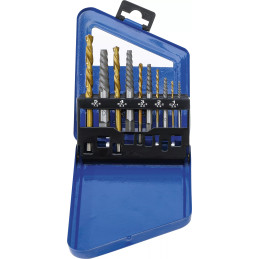 Jeu d’extracteurs de vis & forets à gauche | HSS | traitement au nitrure de titane | 2 - 7,5 mm | 10 pièces