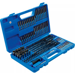 Jeu d’embouts de sécurité / universels pour foreuse | entraînement hexagonal mâle 6,3 mm (1/4") | 208 pièces