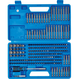 Jeu d’embouts de sécurité / universels pour foreuse | entraînement hexagonal mâle 6,3 mm (1/4") | 208 pièces