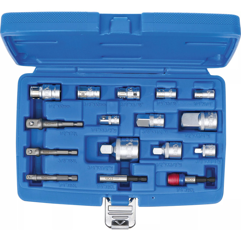 Jeu d’adaptateurs à embout/de clé à douille | 16 pièces