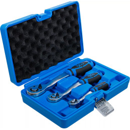 Jeu de cliquets | denture fine | 6,3 mm (1/4") - 10 mm (3/8") - 12,5 mm (1/2") | 3 pièces