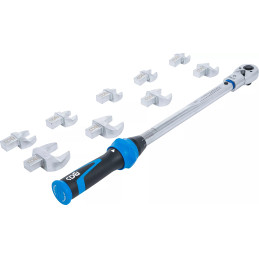 Jeu de clés dynamométriques | pour outils enfichables de 14 x 18 mm | 40 - 210 Nm | 11 pièces
