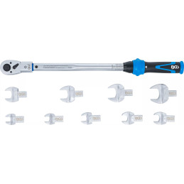 Jeu de clés dynamométriques | pour outils enfichables de 14 x 18 mm | 40 - 210 Nm | 11 pièces