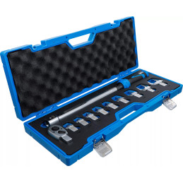 Jeu de clés dynamométriques | pour outils enfichables de 14 x 18 mm | 40 - 210 Nm | 11 pièces