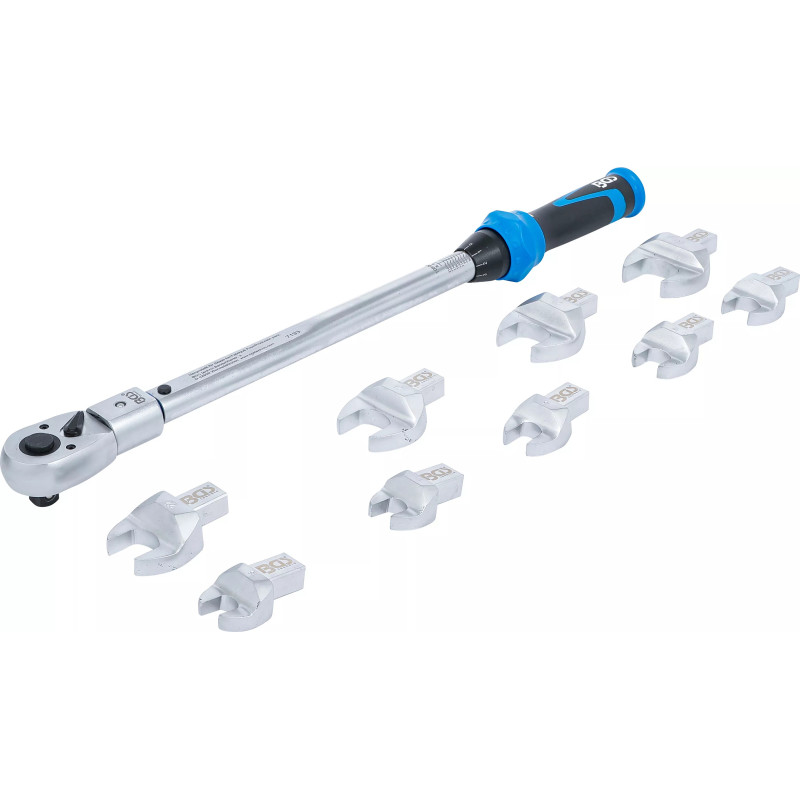 Jeu de clés dynamométriques | pour outils enfichables de 14 x 18 mm | 40 - 210 Nm | 11 pièces