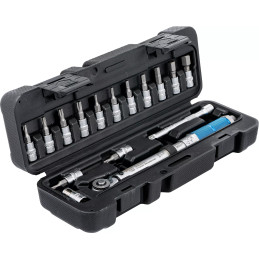 Jeu de clés dynamométrique | 6,3 mm (1/4") | 3 - 24 Nm | 16 pièces