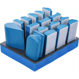 Bloc de ponçage à fixation autoagrippant | 16 pièces