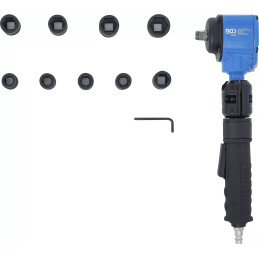 Clé à choc | Jeu de douilles de puissance et coudées | 12,5 mm (1/2") | 650 Nm | 10 pièces