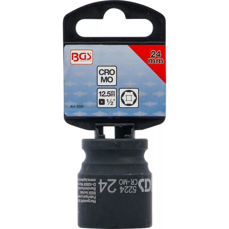 Douille à choc, six pans | 12,5 mm (1/2") | 24 mm