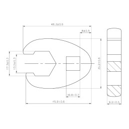 Clé col de cygne | 10 mm (3/8) | 17 mm
