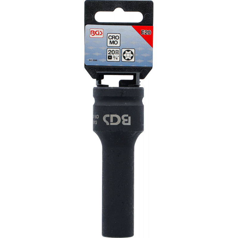 Douille à choc, profil E, longue | 20 mm (3/4") | E20