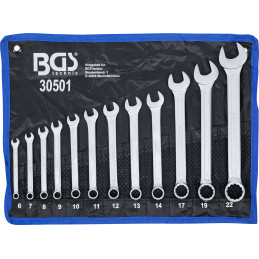 Jeu de clés mixtes | 6 - 22 mm | 12 pièces