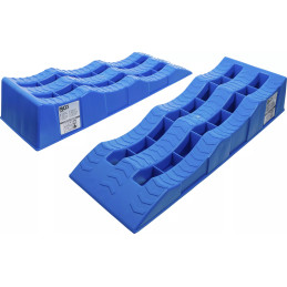 Jeu de rampes d’accès | matière plastique | avec 3 hauteurs de rampe | 2 pièces