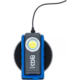 Lampe d’atelier COB-LED avec aimant et crochet | repliable | avec fonction de charge par induction