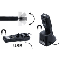 Lampe de travail COB-LED | repliable | avec station de recharge