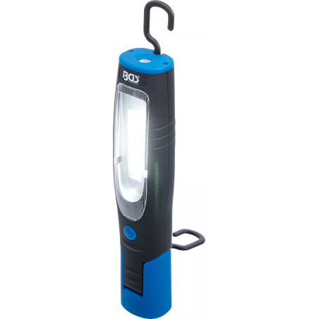 Lampe d’atelier rechargeable COB-LED avec aimant et crochet