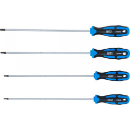 Jeu de tournevis | extra longues | Profil T (pour Torx) T15 - T30 | 4 pièces