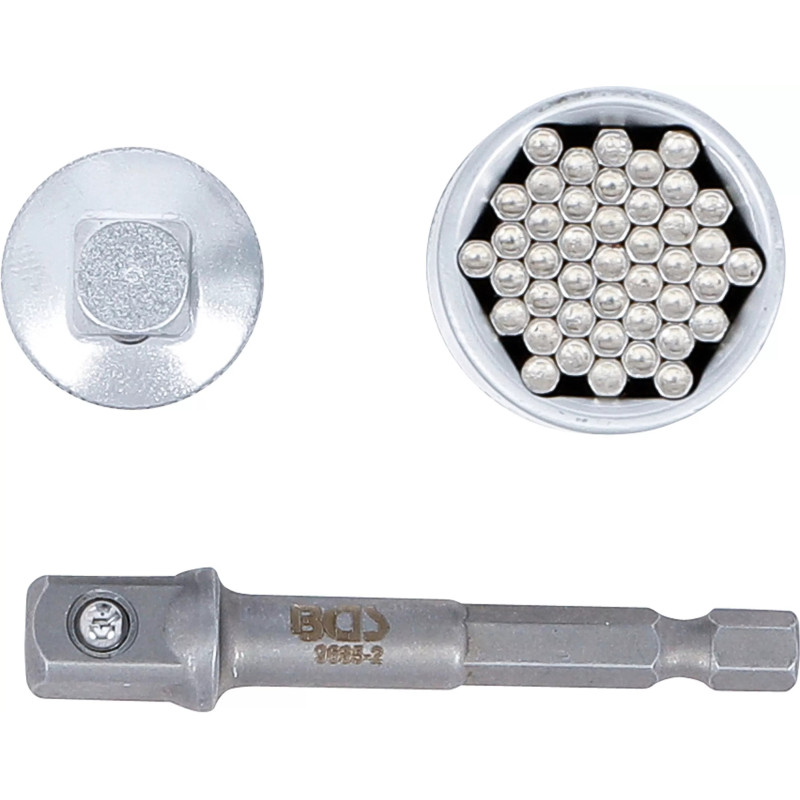 Douille universelle avec jeu d’adaptateurs | 10 mm (3/8") | 9 - 21 mm | 3 pièces