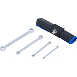 Jeu de clés à œil doubles profil E | E6 x E8 - E20 x E24 | 4 pièces