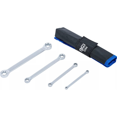 Jeu de clés à œil doubles profil E | E6 x E8 - E20 x E24 | 4 pièces