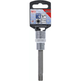 Douilles à embouts | longueur 100 mm | 12,5 mm (1/2") | profil cannelé (pour RIBE) M10