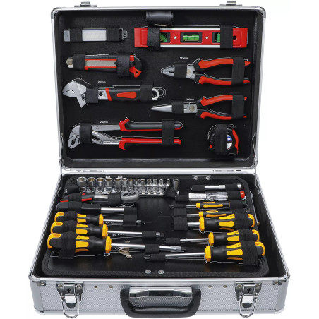 Jeu d’outils dans malette aluminium | 129 pièces