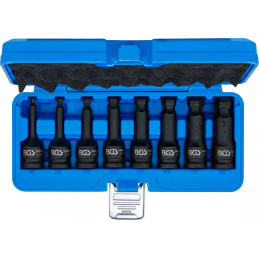 Jeu de douilles à embouts à choc  six pans intérieurs avec tête sphérique 6 - 19 mm | 8 pièces