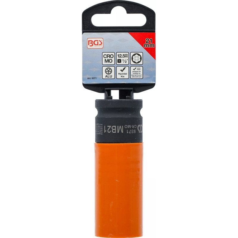 Douille à choc avec protection | pour Hyundai i30, Tucson, Kia | 12,5 mm (1/2) | 21 mm