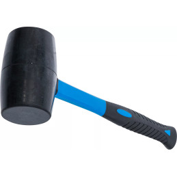 Maillet caoutchouc | manche en fibres de verre | tête noire | Ø 70 mm | 900 g