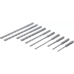 Jeu de mèches | Tige SDS, pointe en métal dur | 4 - 12 mm | 56 pièces